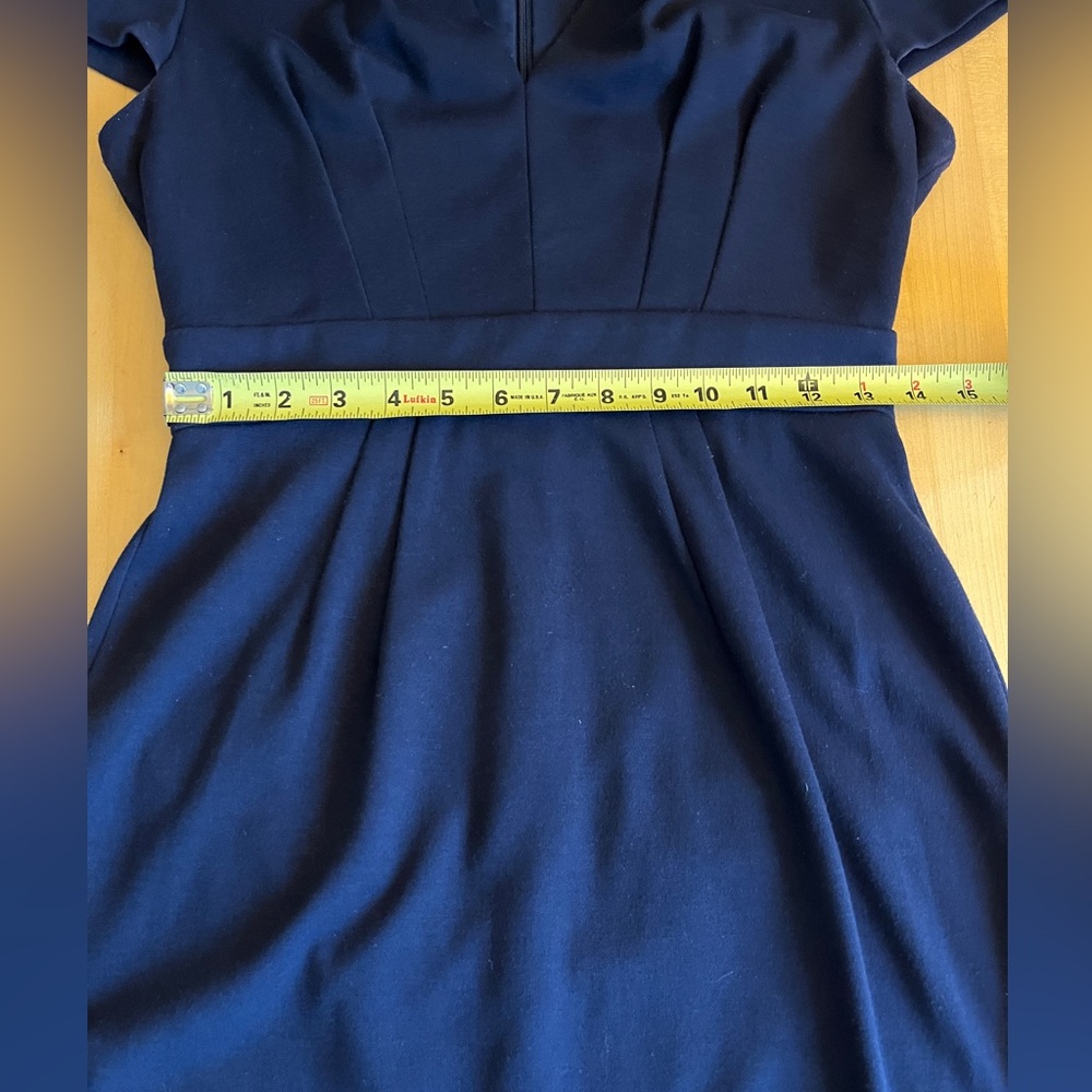 Catherine Malandrino Dale Dress Navy Blue Soft Stretch Knit Size 4 Career *EUC - Picture 7 of 8